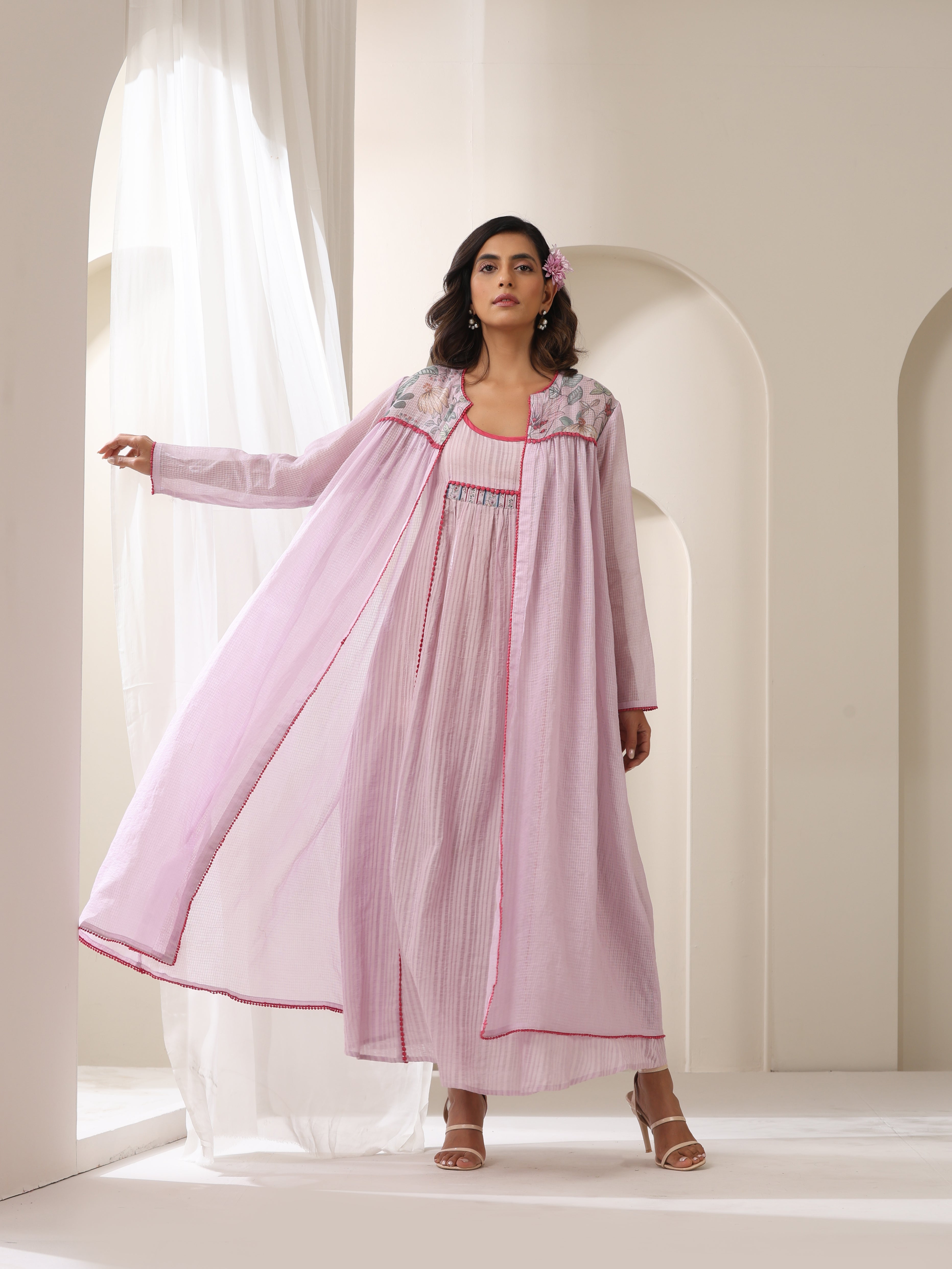 GULISTAN SHRUG WITH LONG INNER DRESS