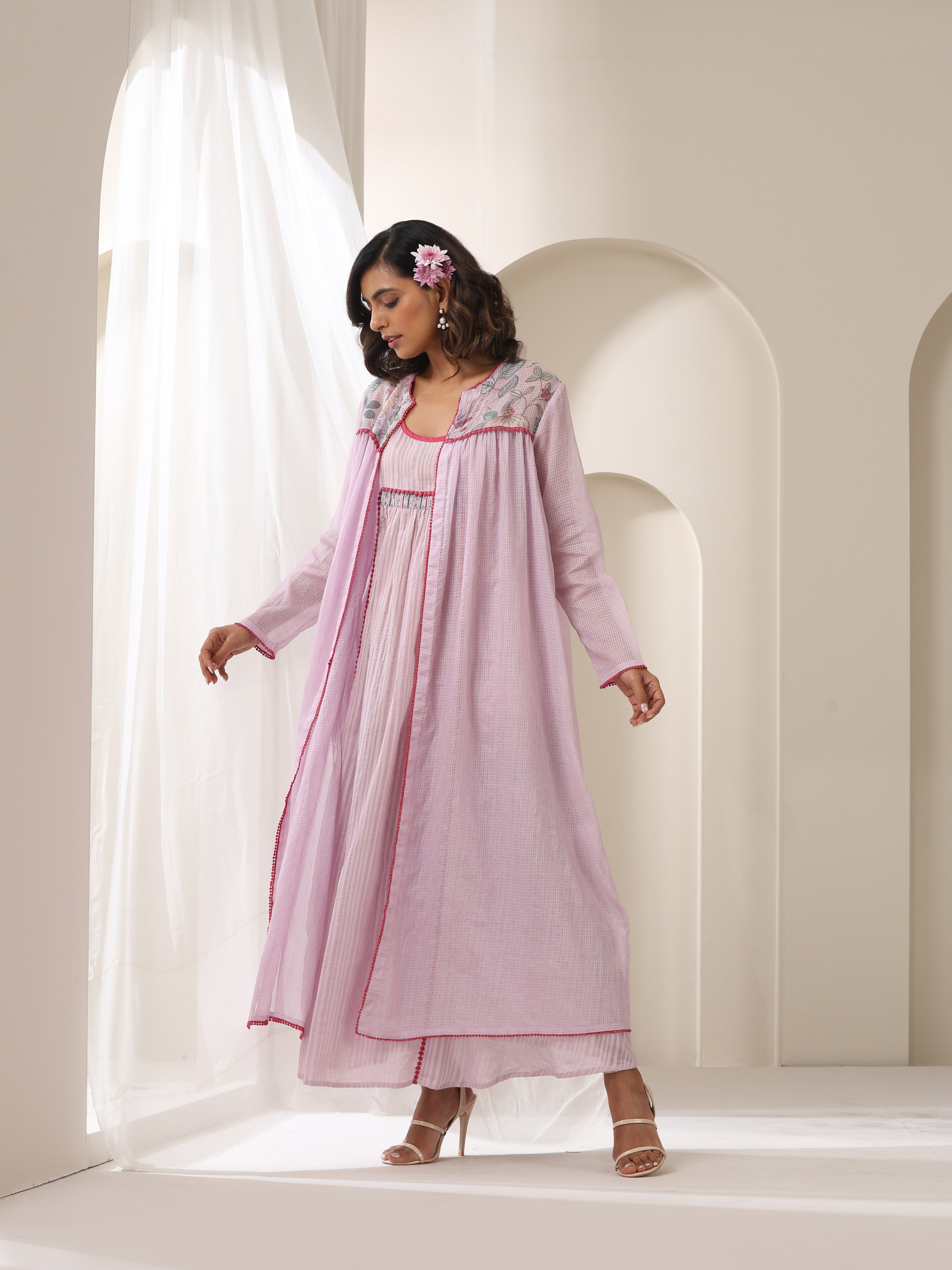 GULISTAN SHRUG WITH LONG INNER DRESS