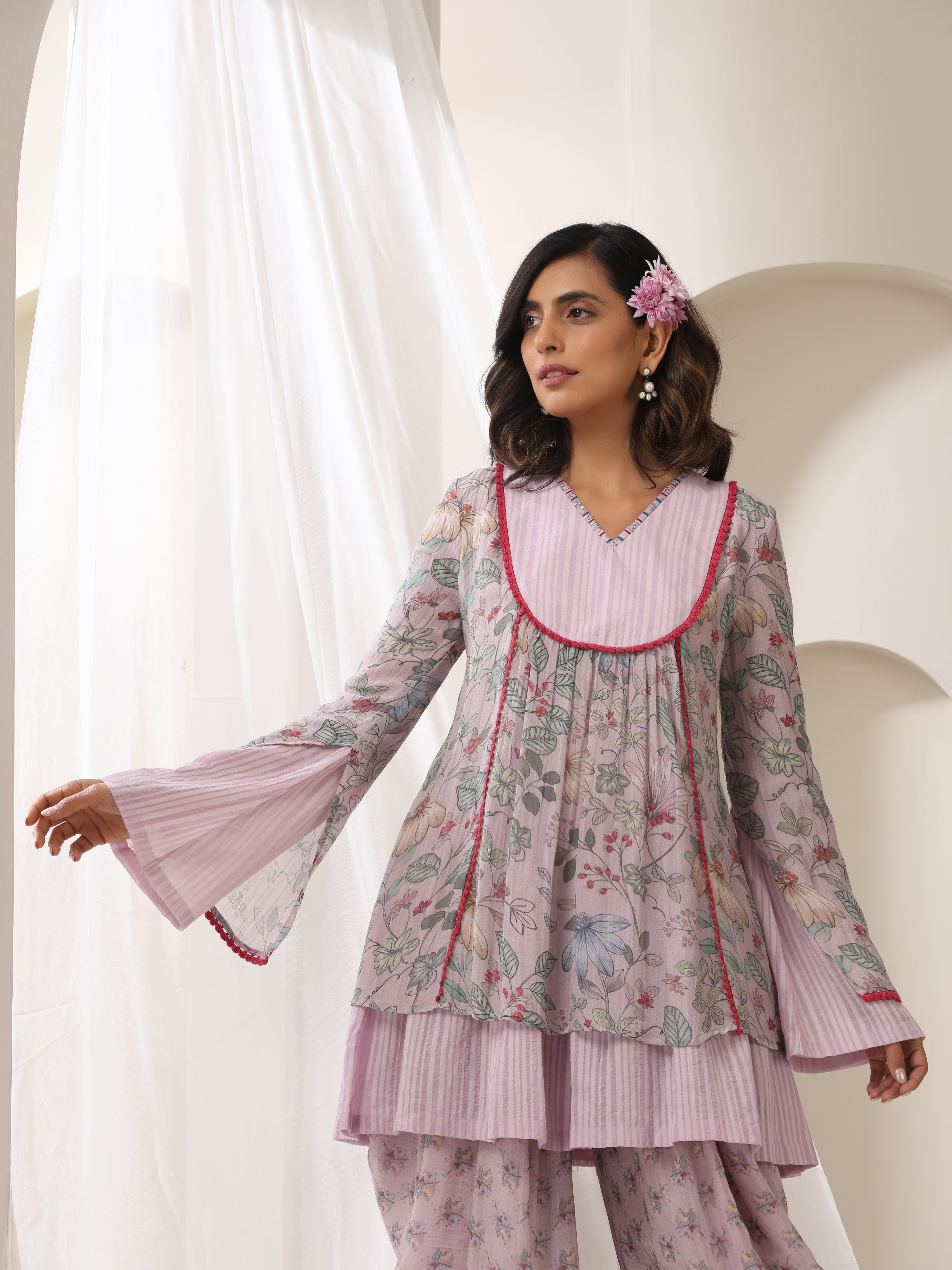 GULISTAN KEDIA TOP WITH GULBOOTI DHOTI PANT