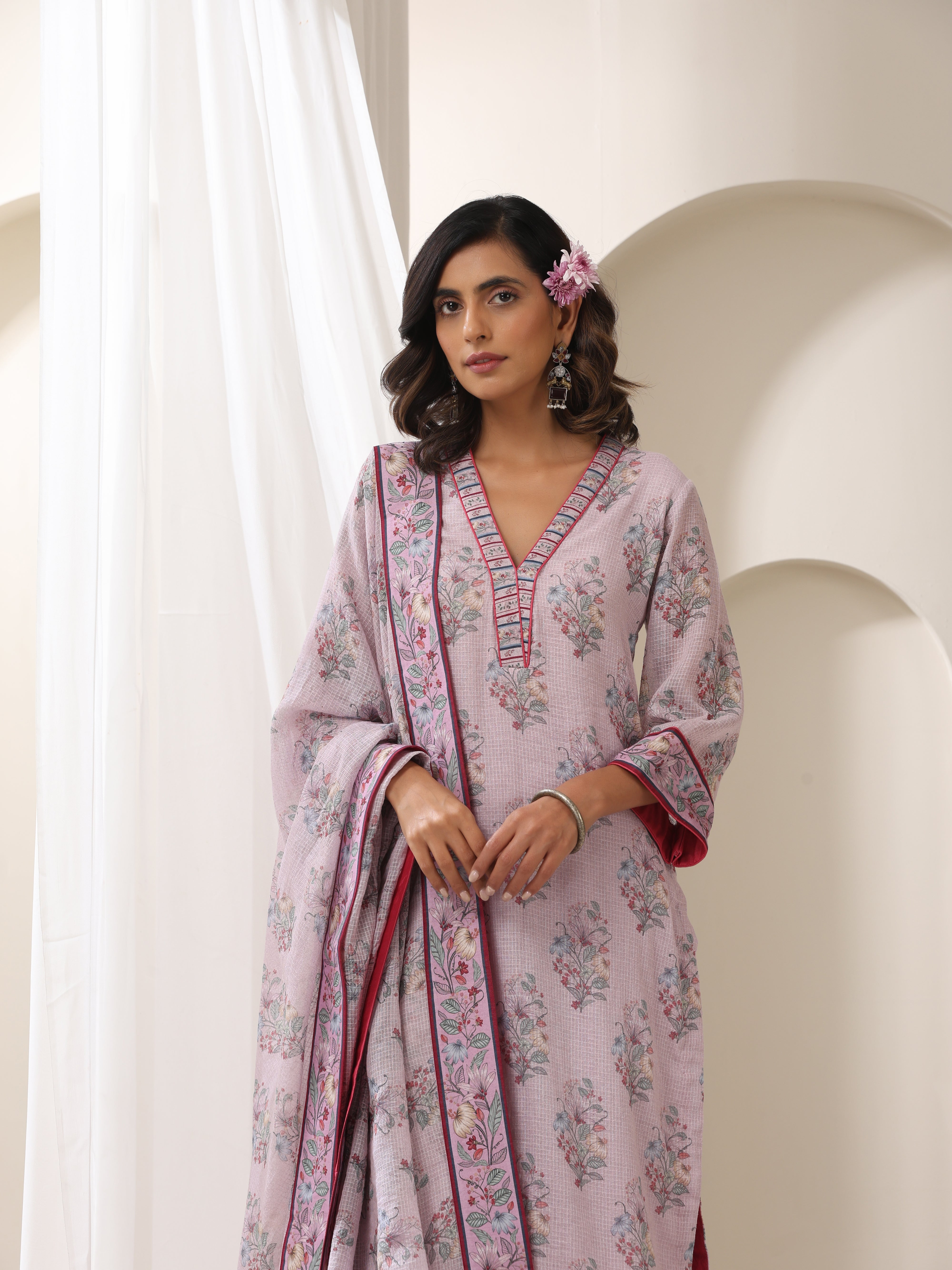GULBOOTA PRINTED KURTA SET WITH PLAZZO