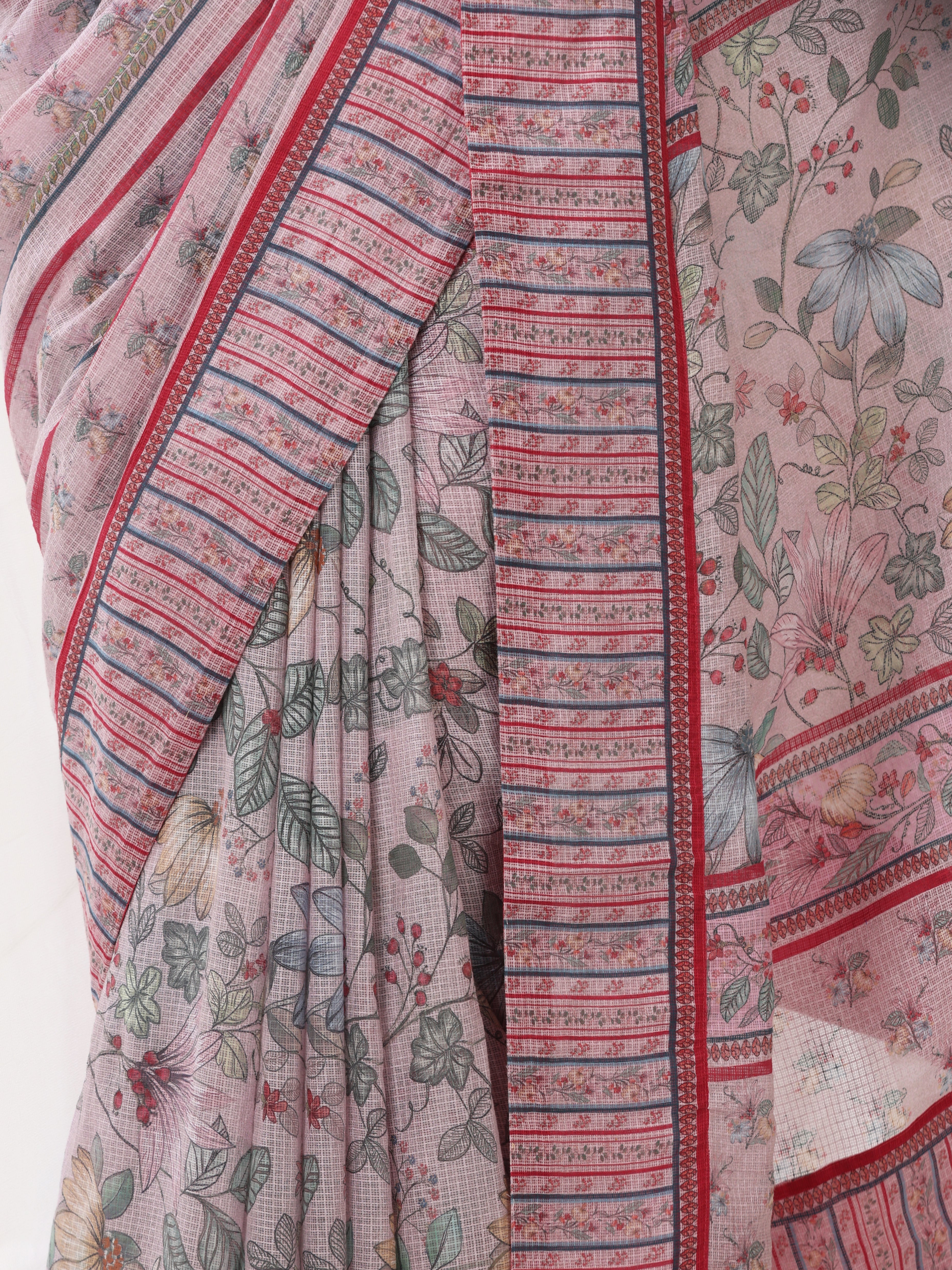 GULBAHAR SAREE WITH DOUBLE LAYERED BLOUSE SLEEVES