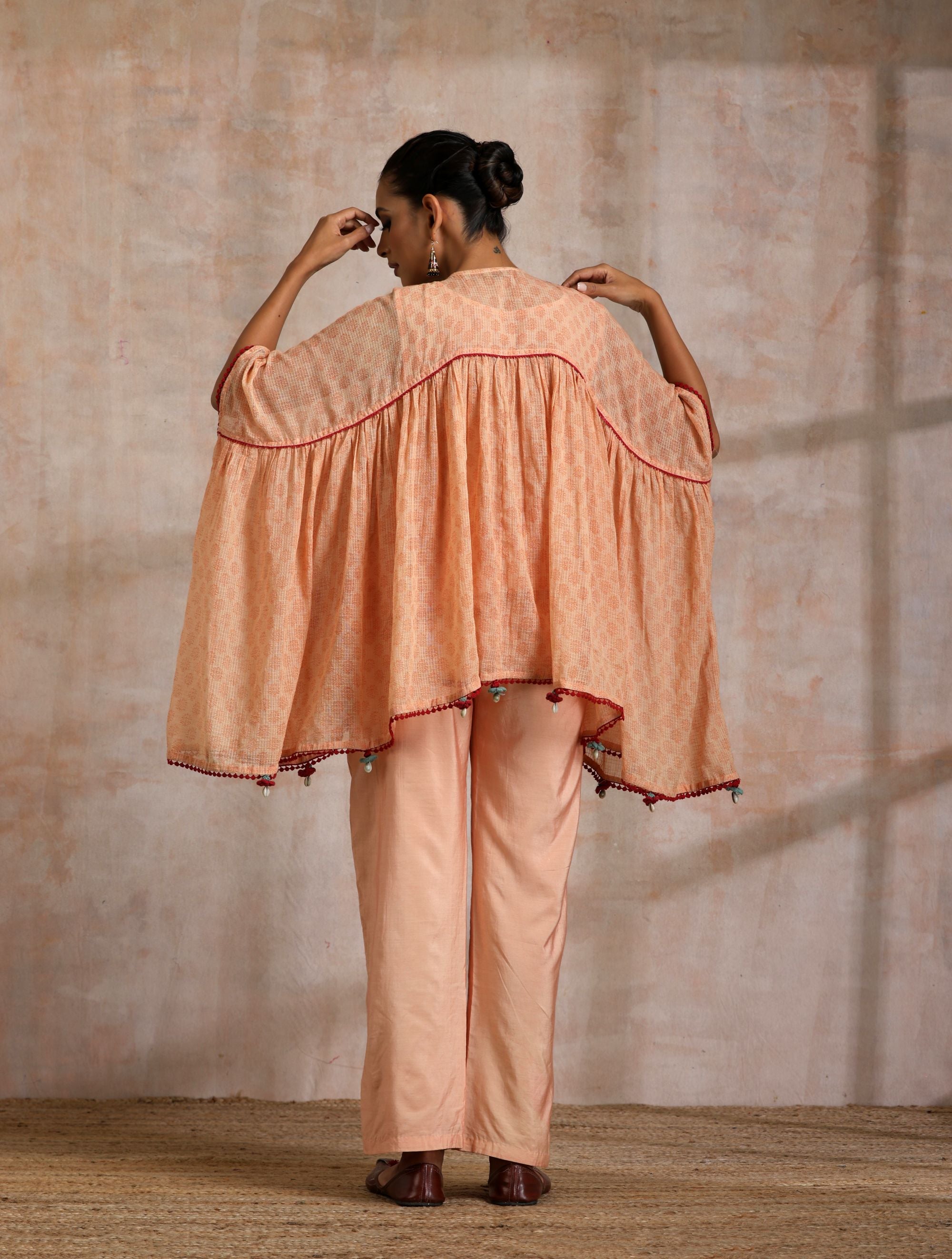 KESARI KOTA KAFTAN WITH EMBROIDERED YOKE