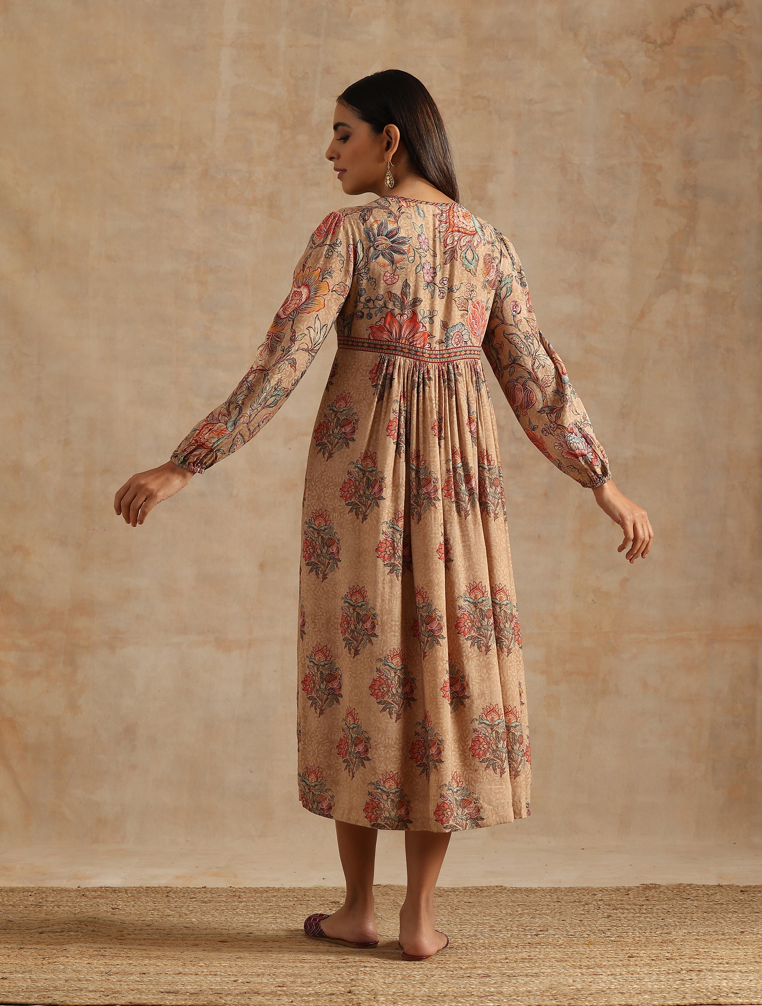 BADAMI JAAL AND BOOTA PRINT DRESS