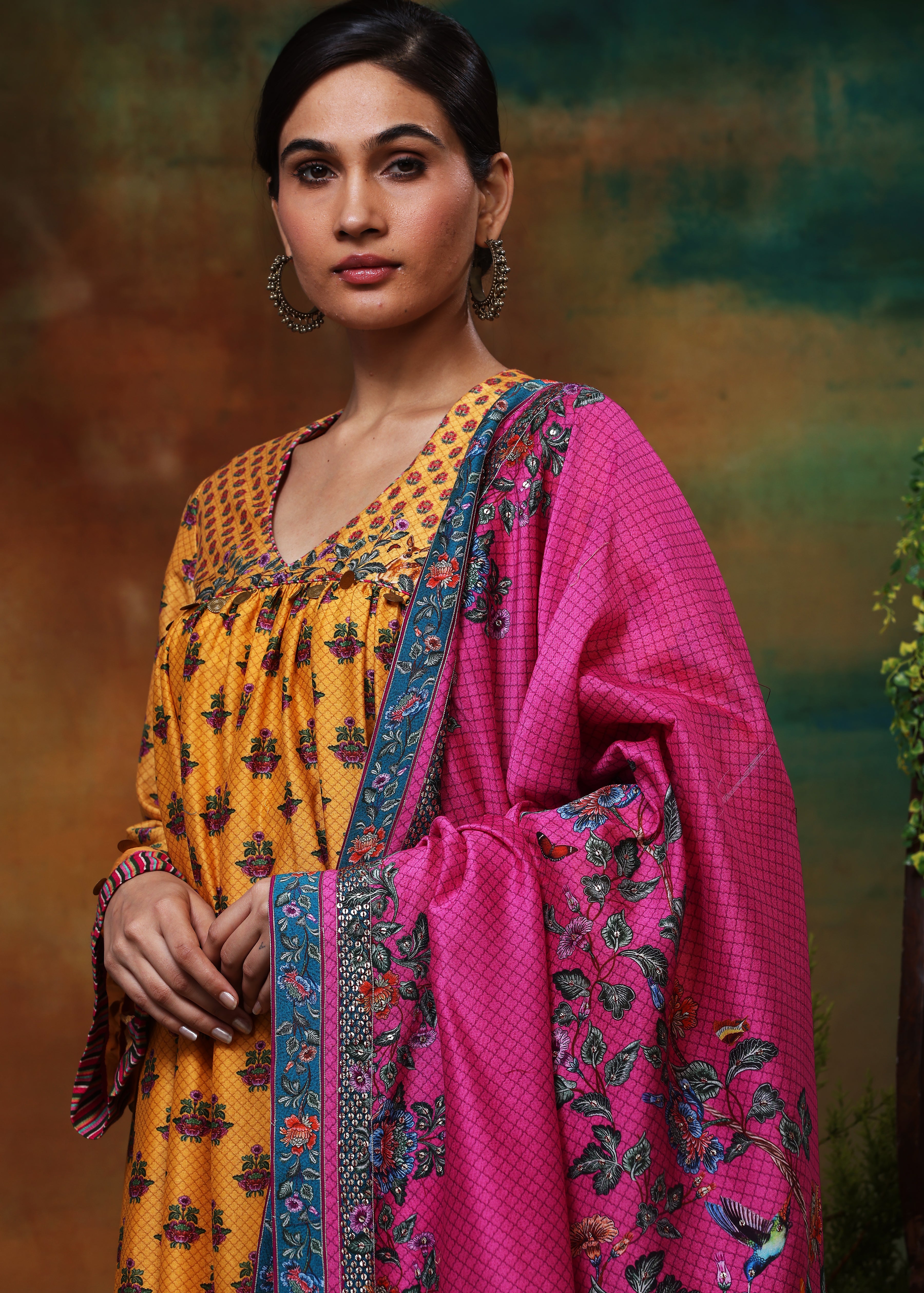 GULABI SITARA DUPATTA