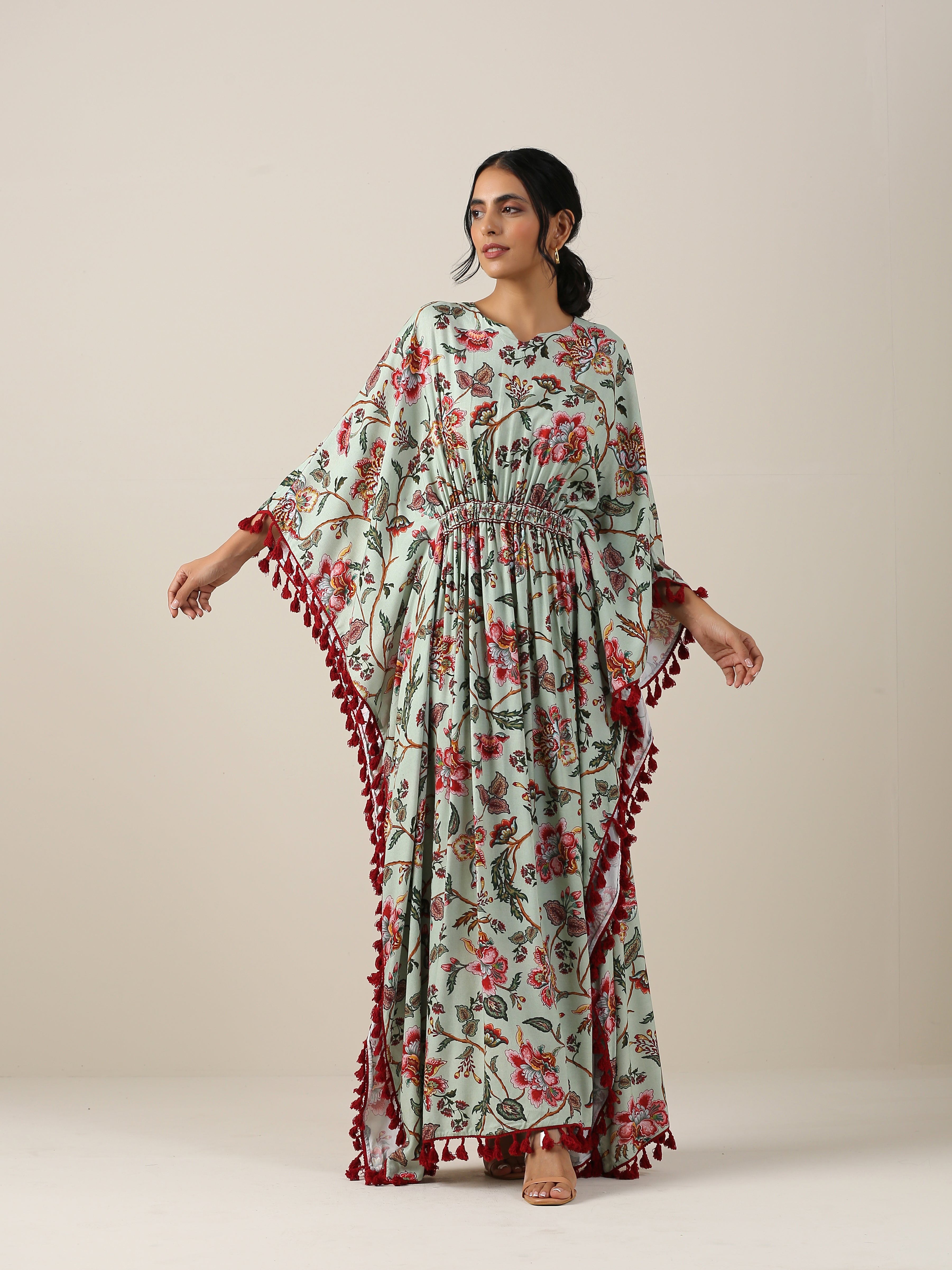 HARITA SUMAN JAAL PRINT KAFTAN