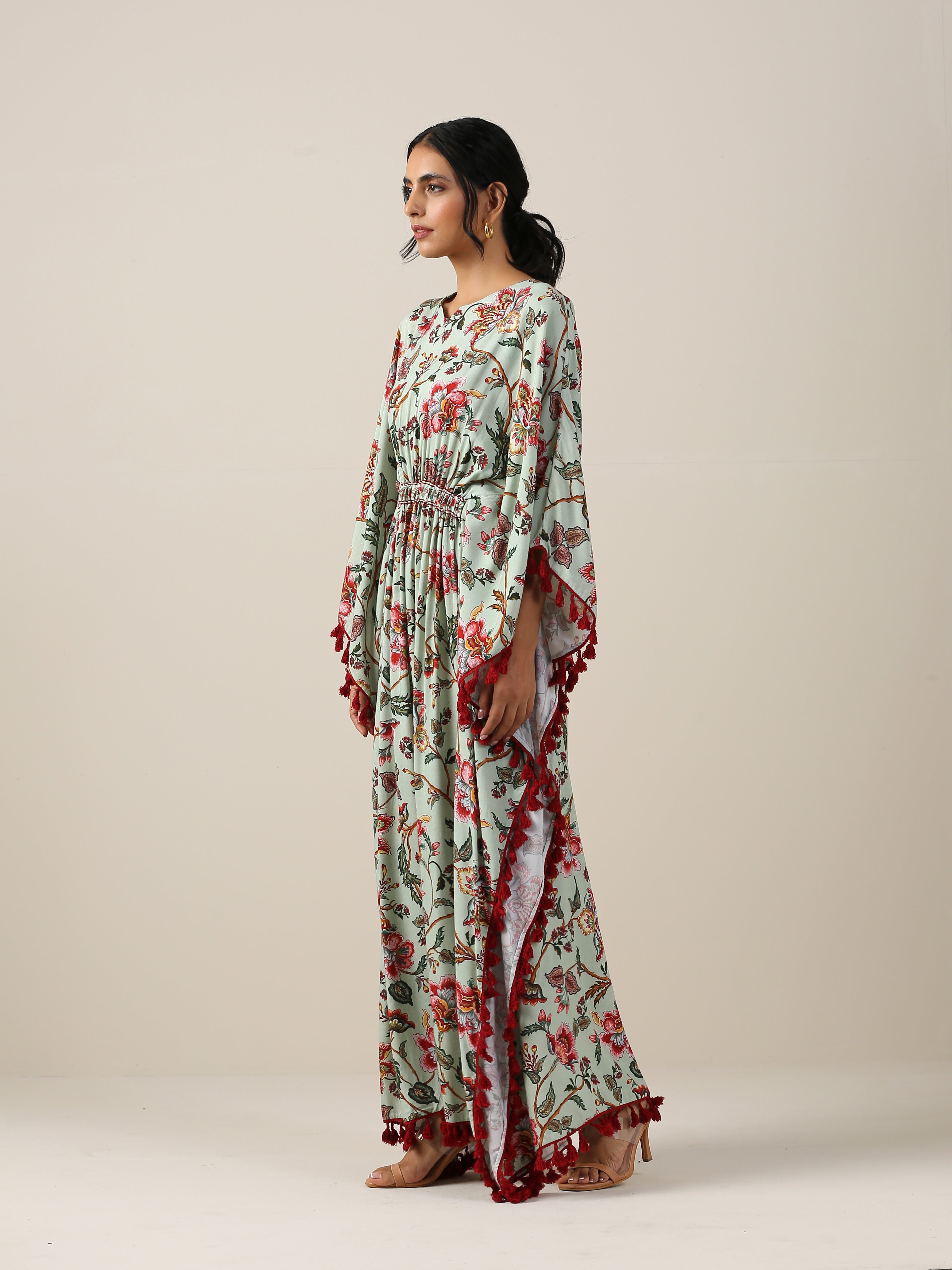 HARITA SUMAN JAAL PRINT KAFTAN