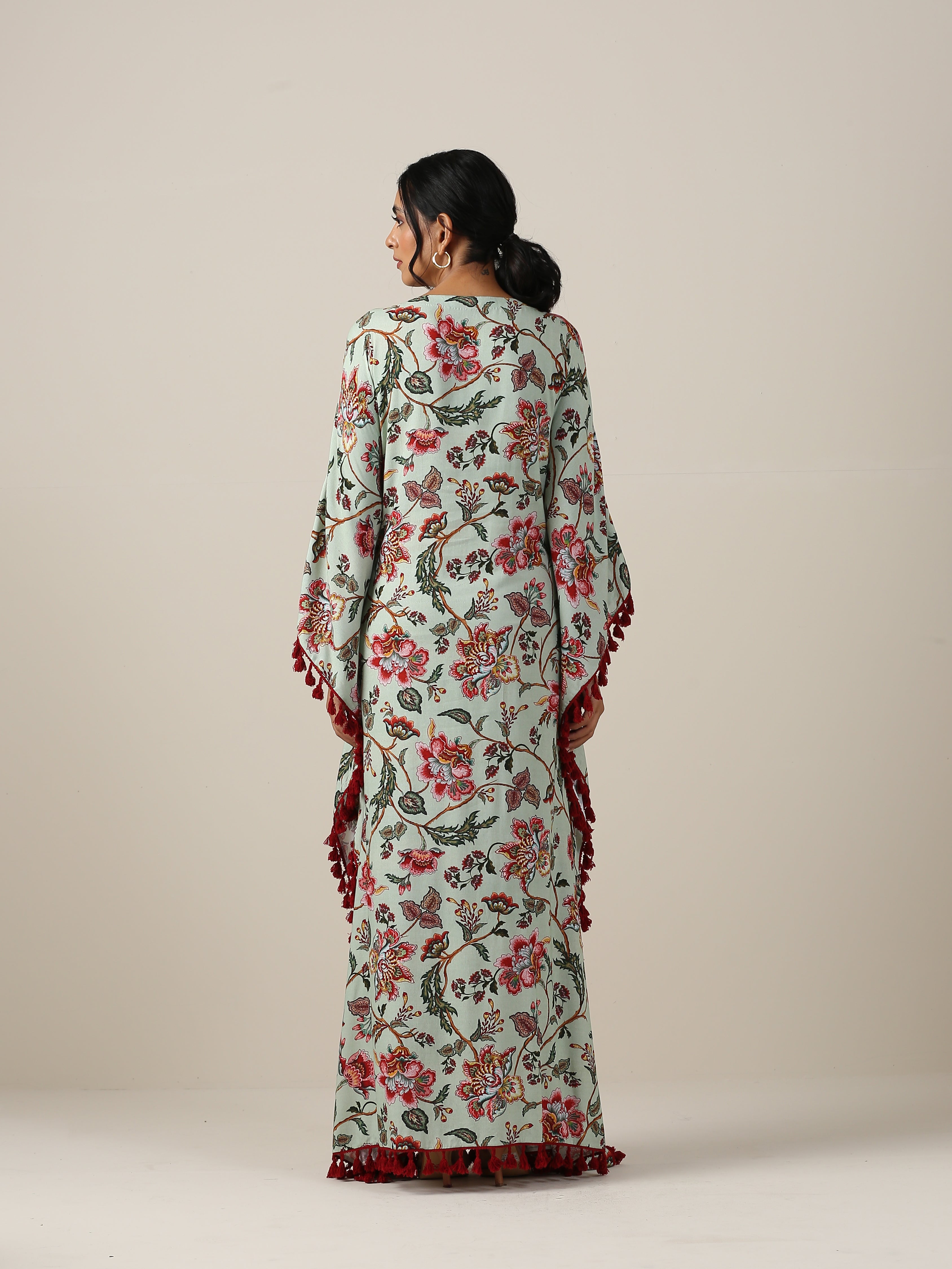 HARITA SUMAN JAAL PRINT KAFTAN